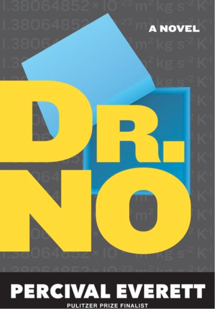 Cover image of Dr. No; bright yellow block letters on a blue and grey background.