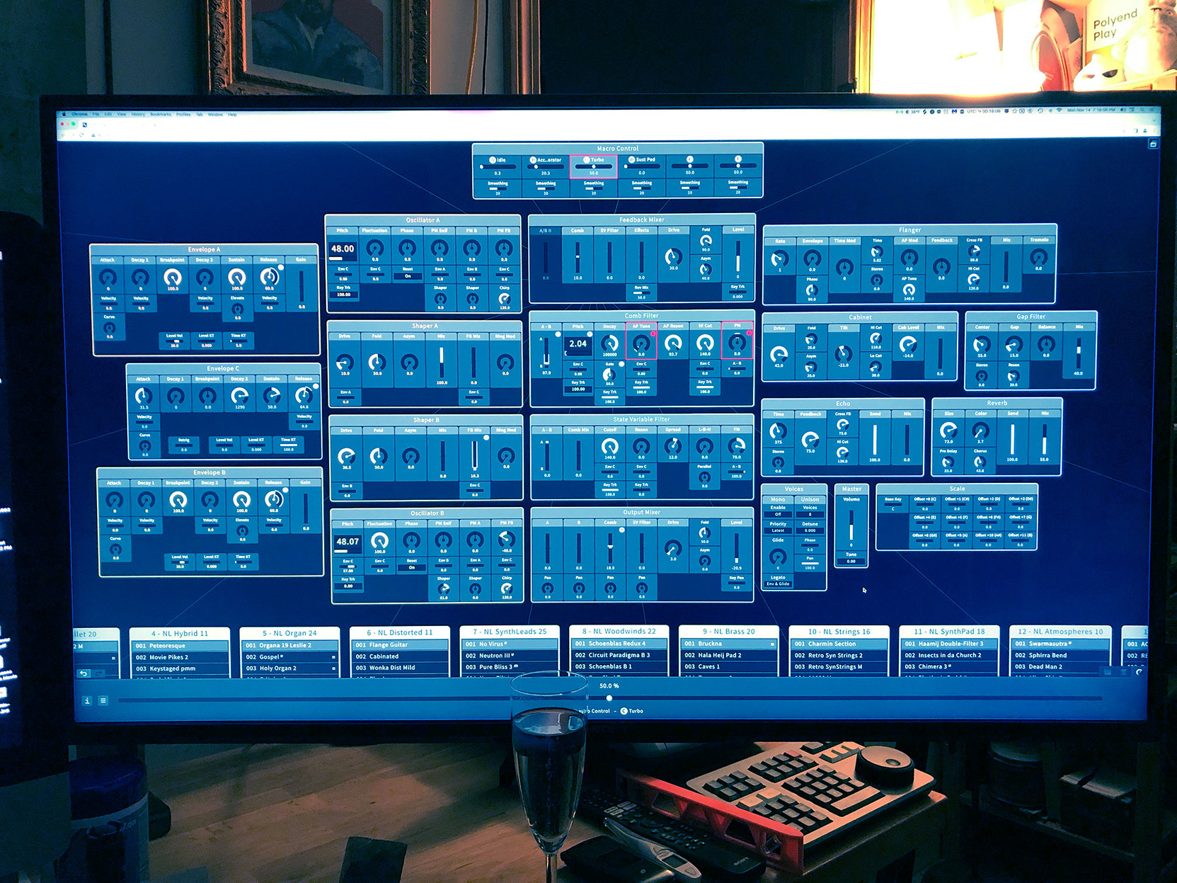 Large Sony 4K TV displaying graphical user interface.