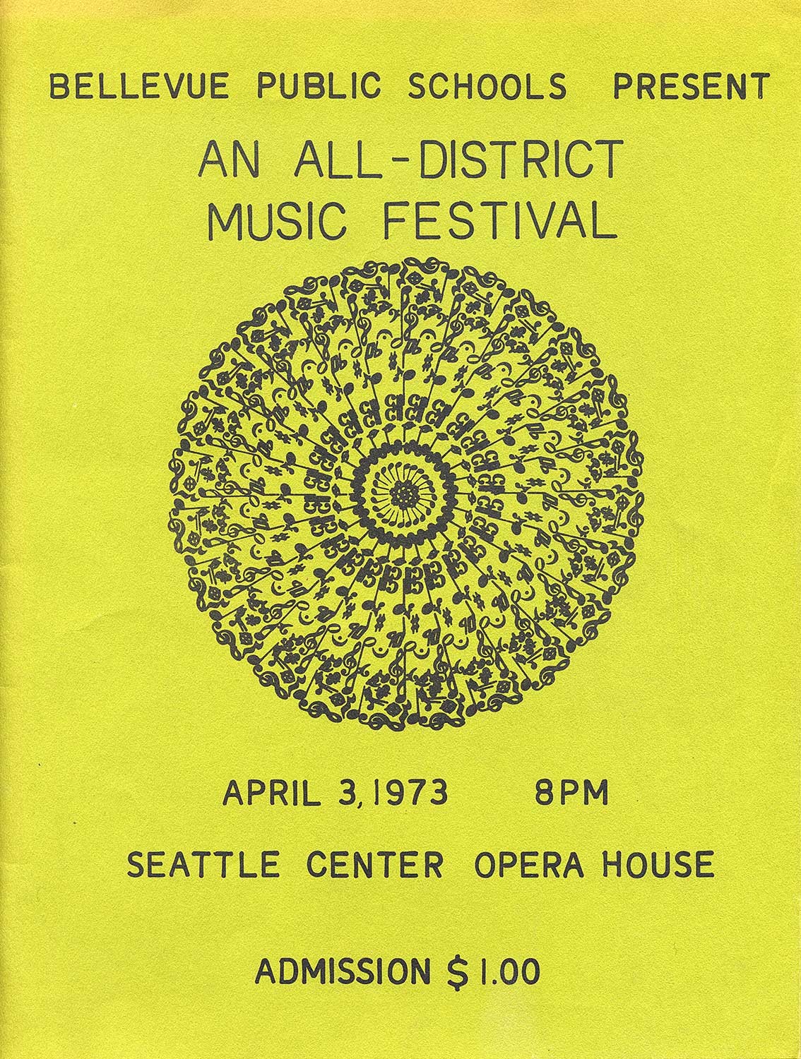 The cover of the evening’s program.