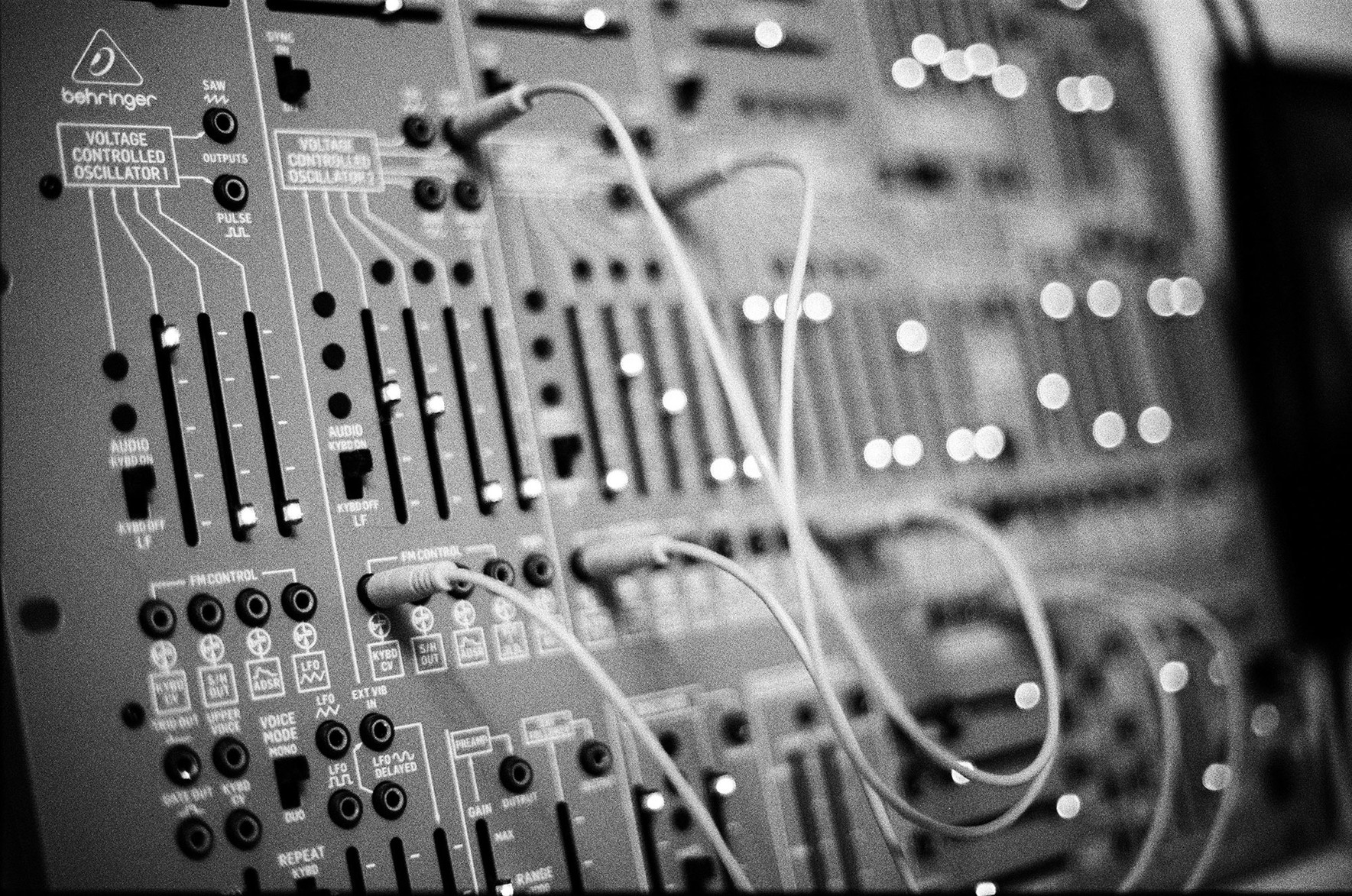 Front panel of a classic synth remake