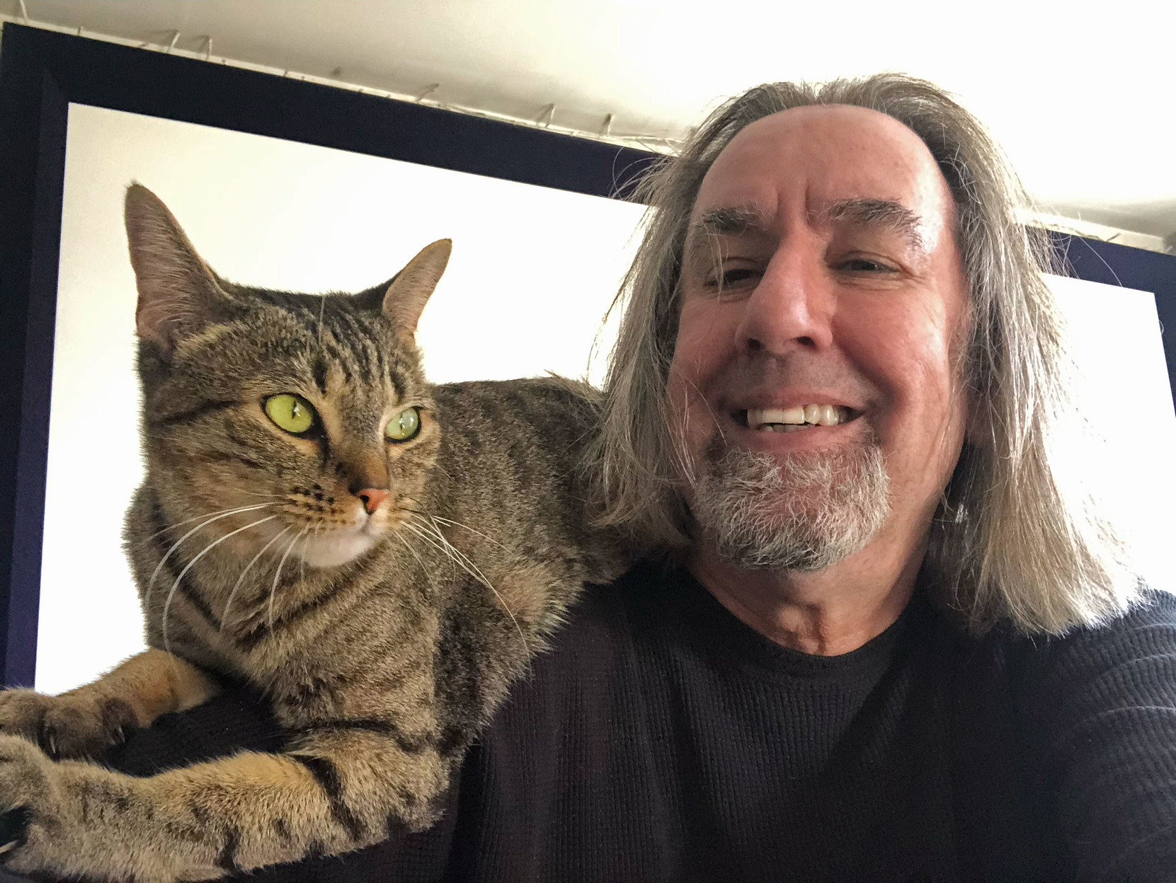 Lola loves gnawing on my hair. I don’t know why.