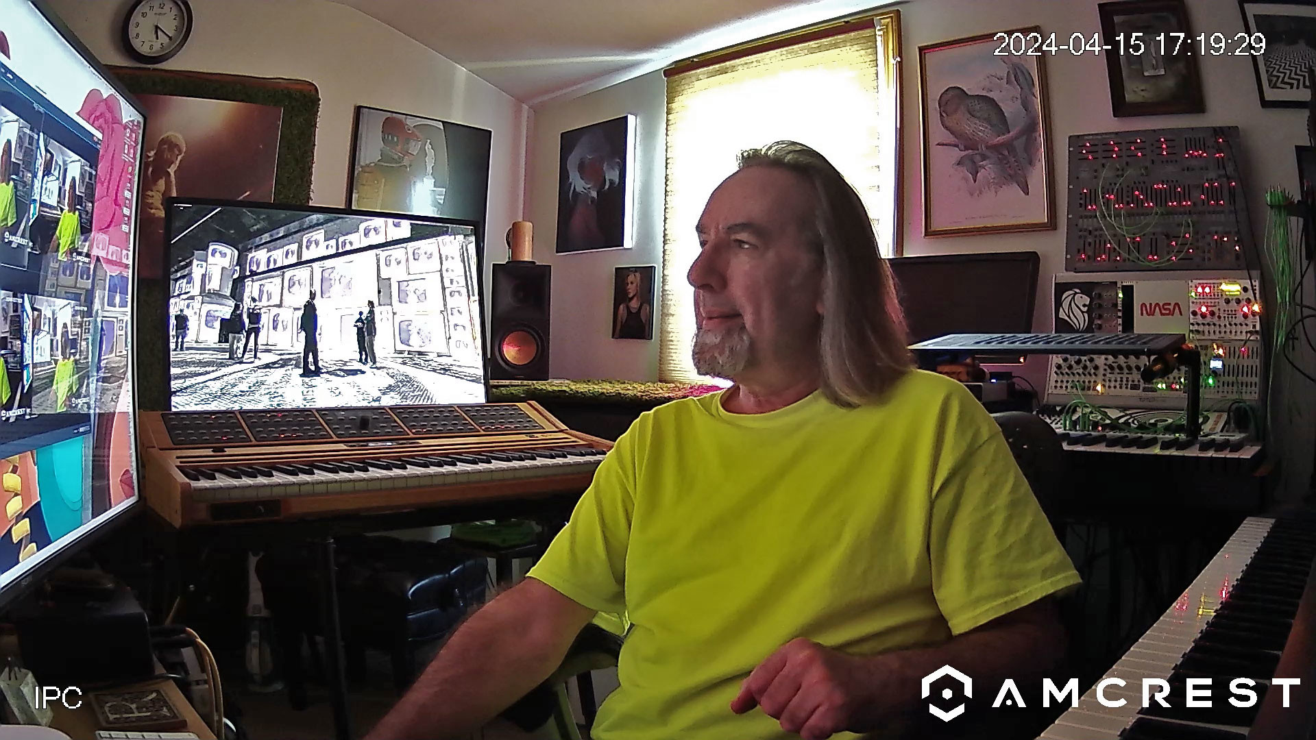 Sitting in the studio, getting the new IP cam configured. When everything’s working, it will show Lola the kitty in the living room’s big chair … much more interesting than looking at me.