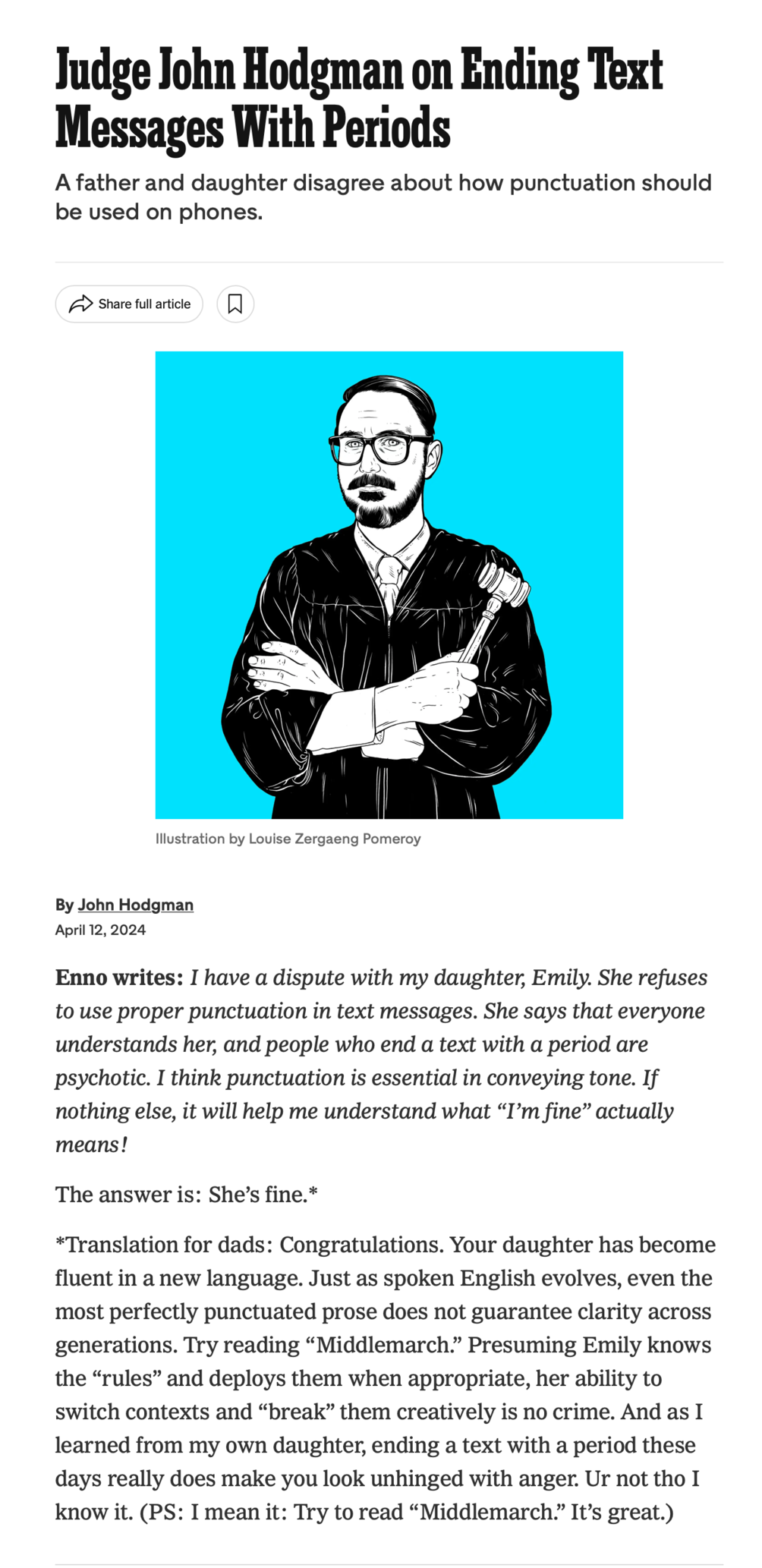 An article by John Hodgman, in The New York Times.