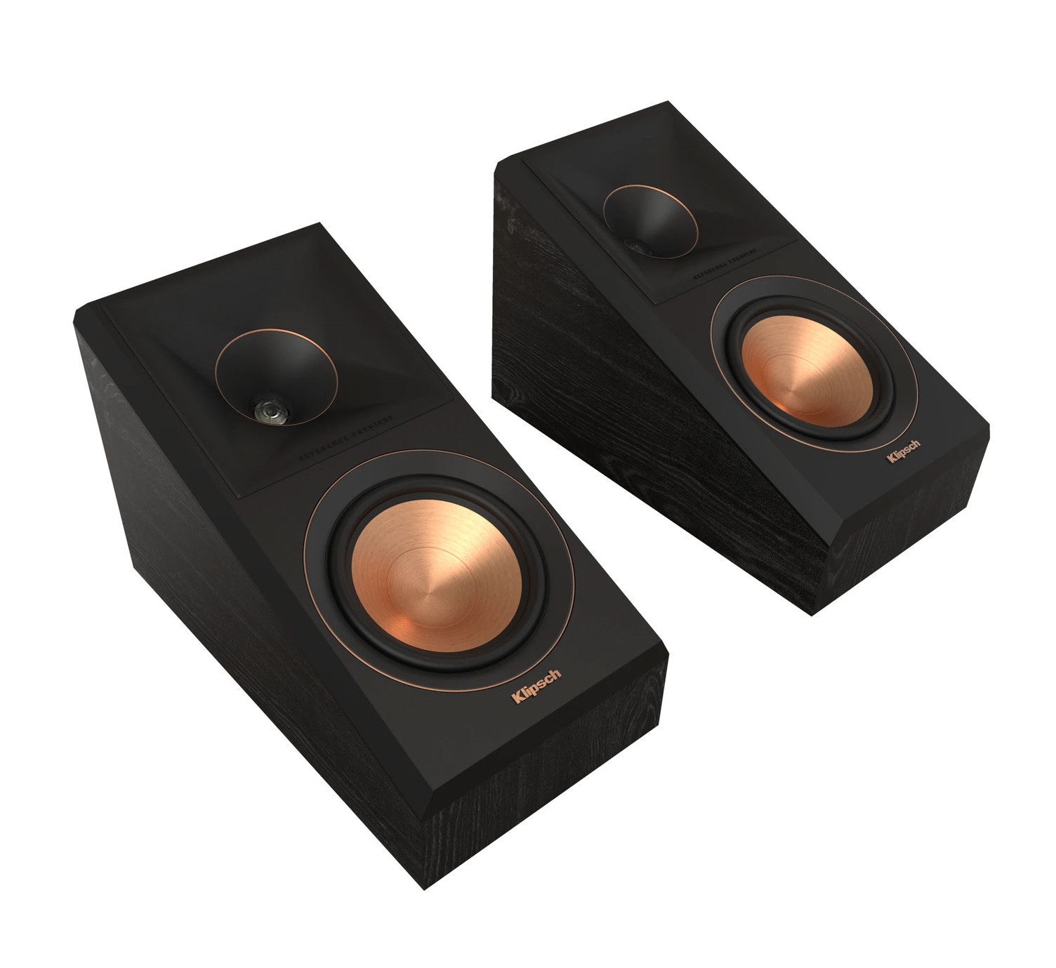 These are the Klipsch Dolby Atmos speakers … they sit on top of my existing speakers, and bounce the Atmos height channels off the ceiling.

Talk about immersive!