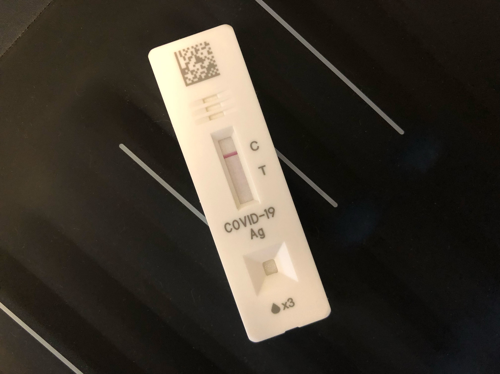 A covid test, clearly negative.