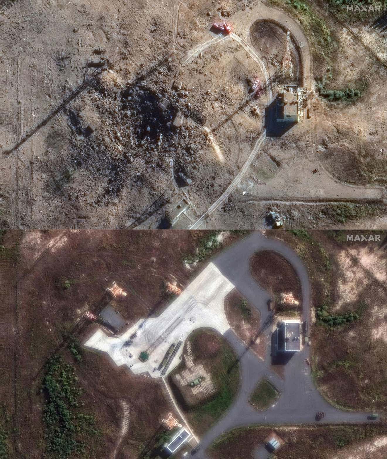 Top: After … Bottom: Before.