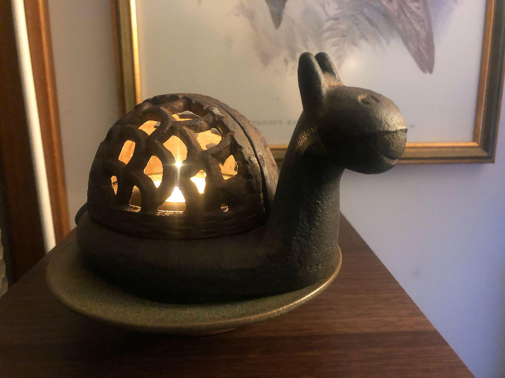 A cast iron tea light that’s safe around Lola the kitty.