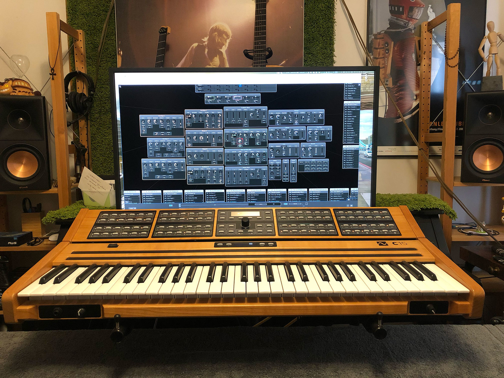 The C15 has its own built-in web server, which lets me display a virtual control panel in a web browser. So cool.