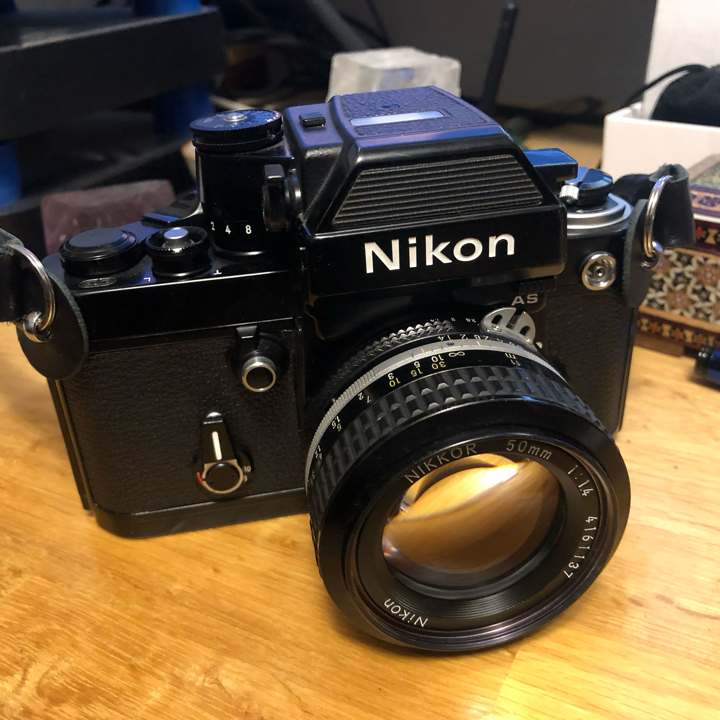 The mighty, majestic Nikon F2AS 35mm film camera, manufactured in mid-1979 – Nikon’s last fully-mechanical model. 

A triumph of engineering, some call the F2 the finest film camera ever made. I was very lucky to find this immaculate, perfectly functioning specimen. It’s a thrill to use.