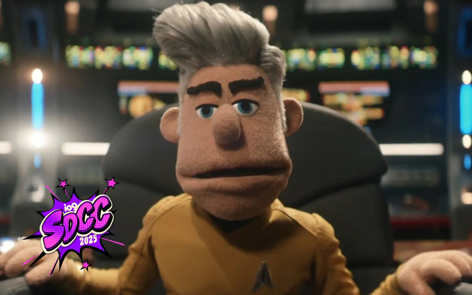 That face! That hair! It can only be Captain Pike … transmogrified into a Muppet!