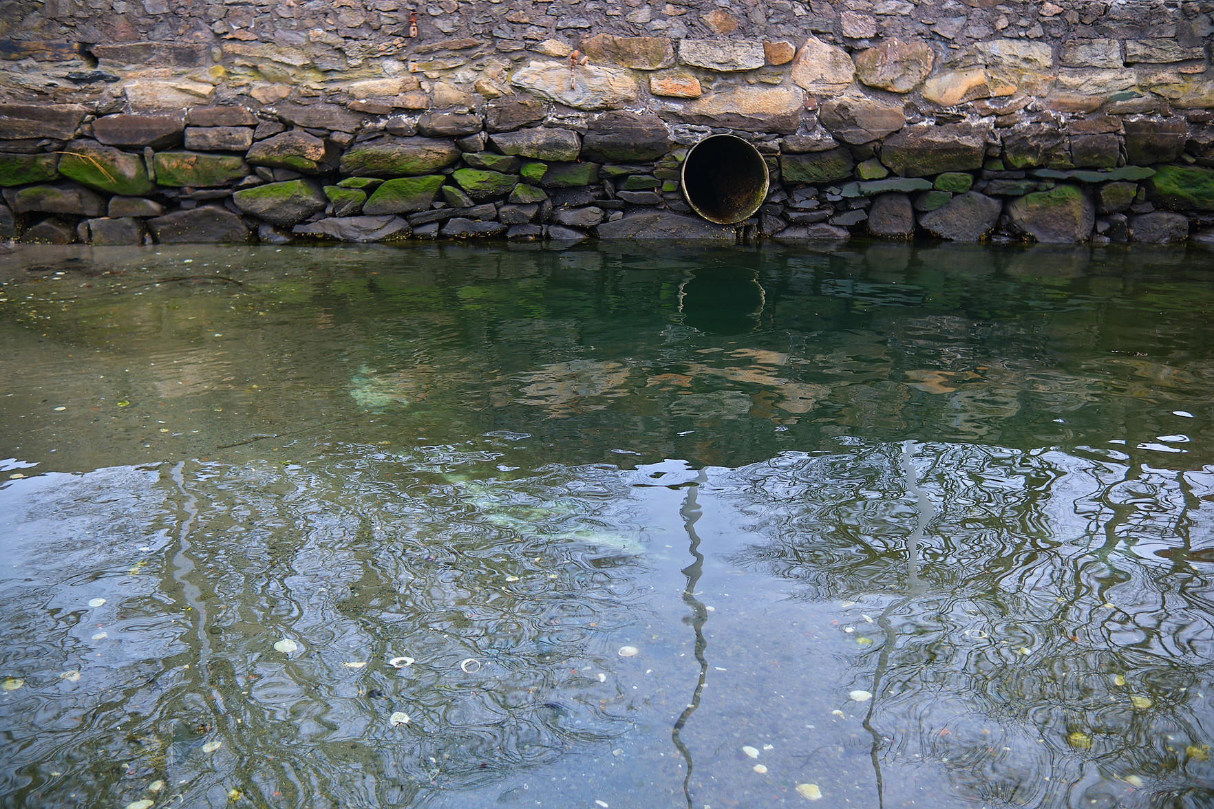 A drainage canal on the Bristol waterfront.