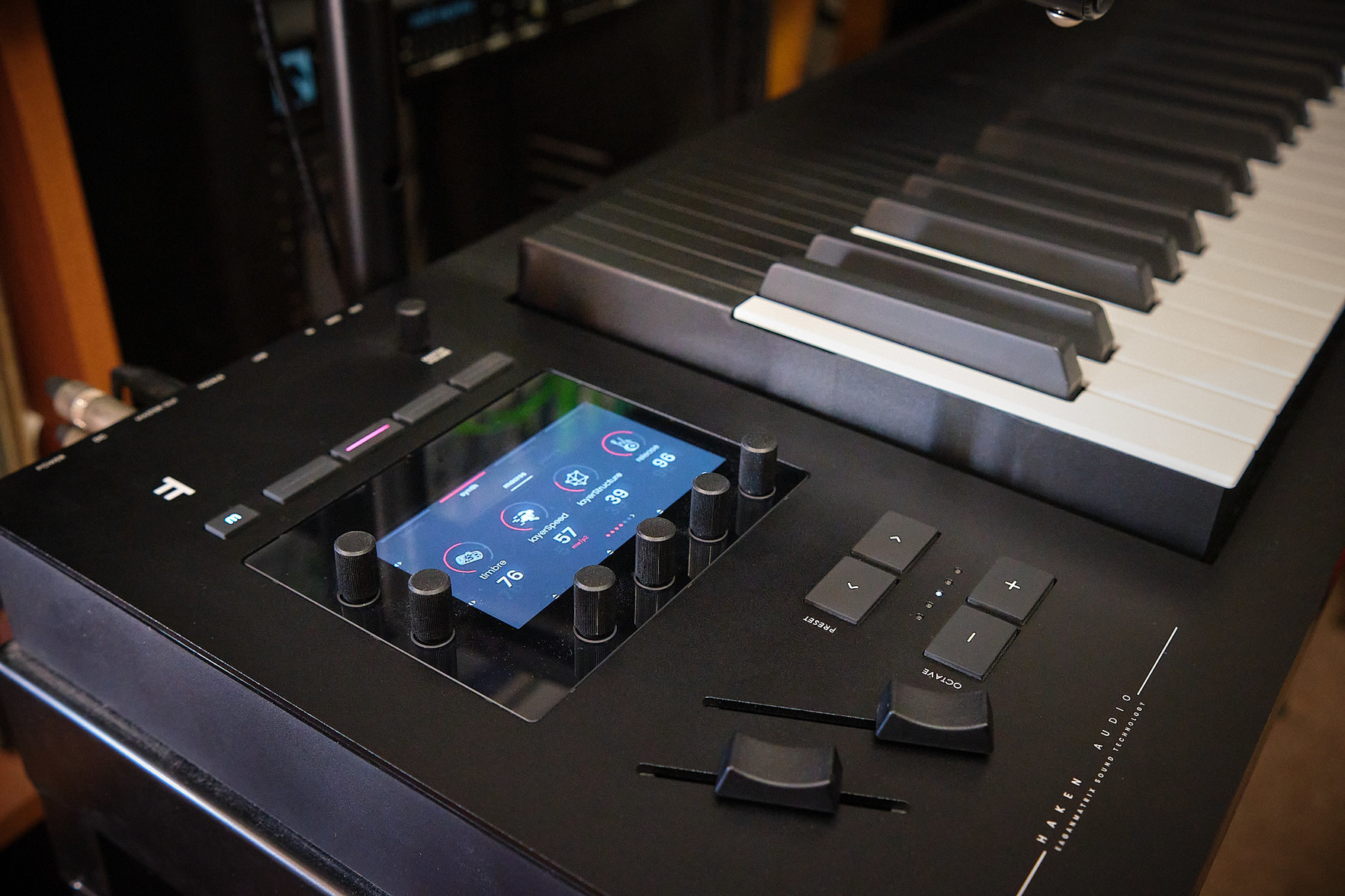 One end of the Expressive E Osmose … an MPE synth tailored for keyboard mavens.

https://www.expressivee.com/2-osmose